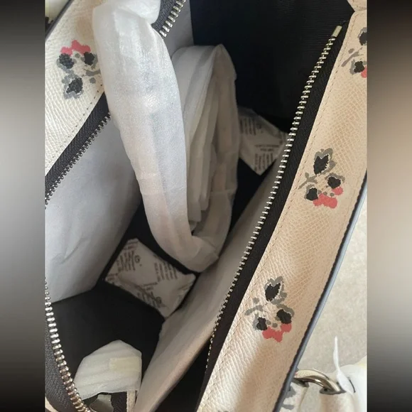 NWT！COACH CROSBY MINI CARRYALL IN PRINTED CROSSGRAIN LEATHER (COACH F34774)